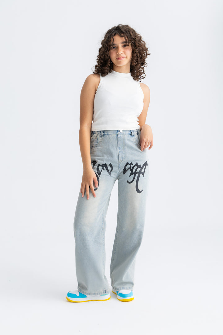 CROP TOP JEANS SET