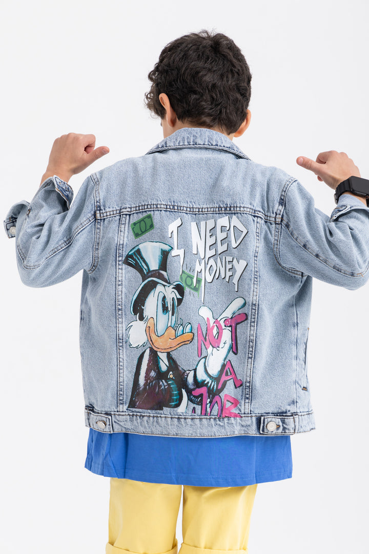 I NEED MONEY JEANS JACKET